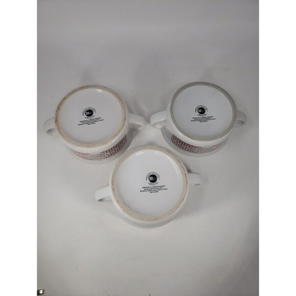 Tabasco Logo Chili Soup Stoneware Bowls Set of 3 with Handles Southwest Graphics - Picture 7 of 15